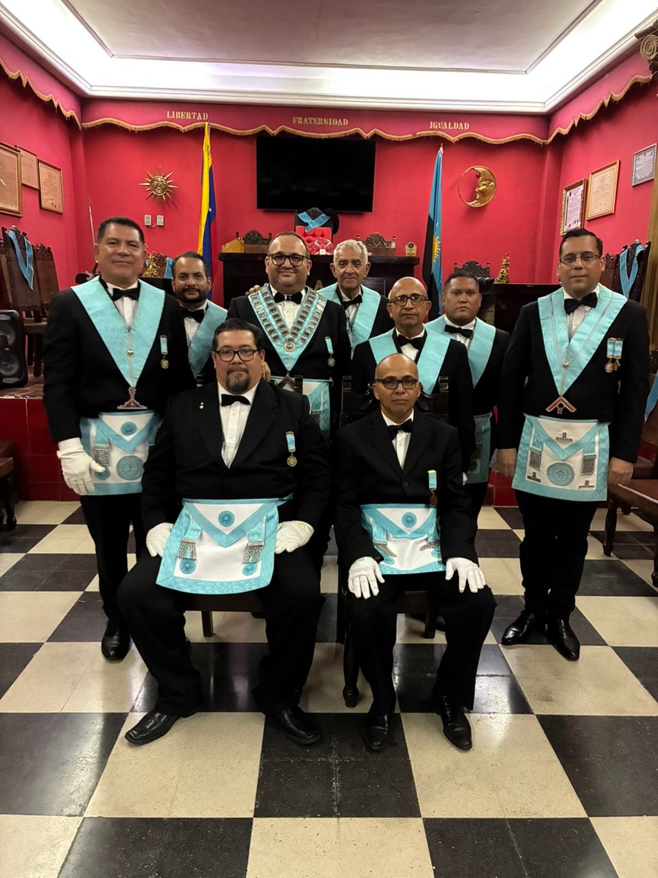 Ceremonia de Elevacin al Sublime Grado de Maestro de los Hermanos Jos Luis Cunha y Jos Muoz